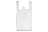 Shirt carrier bags 25+12x45 cm HDPE white